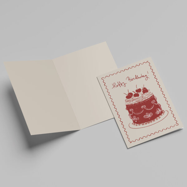 HAPPY BIRTHDAY CAKE (RED)