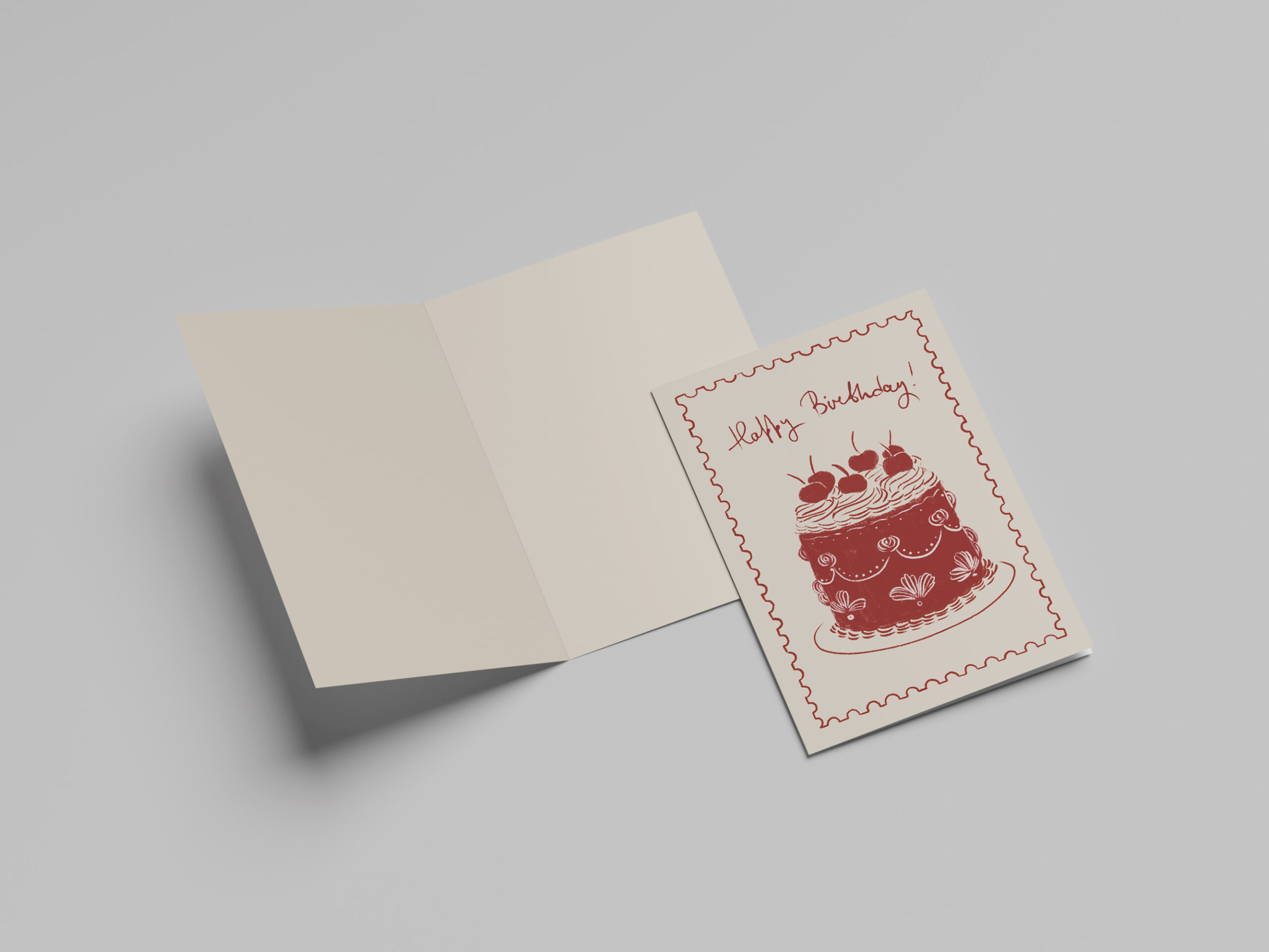 HAPPY BIRTHDAY CAKE (RED)